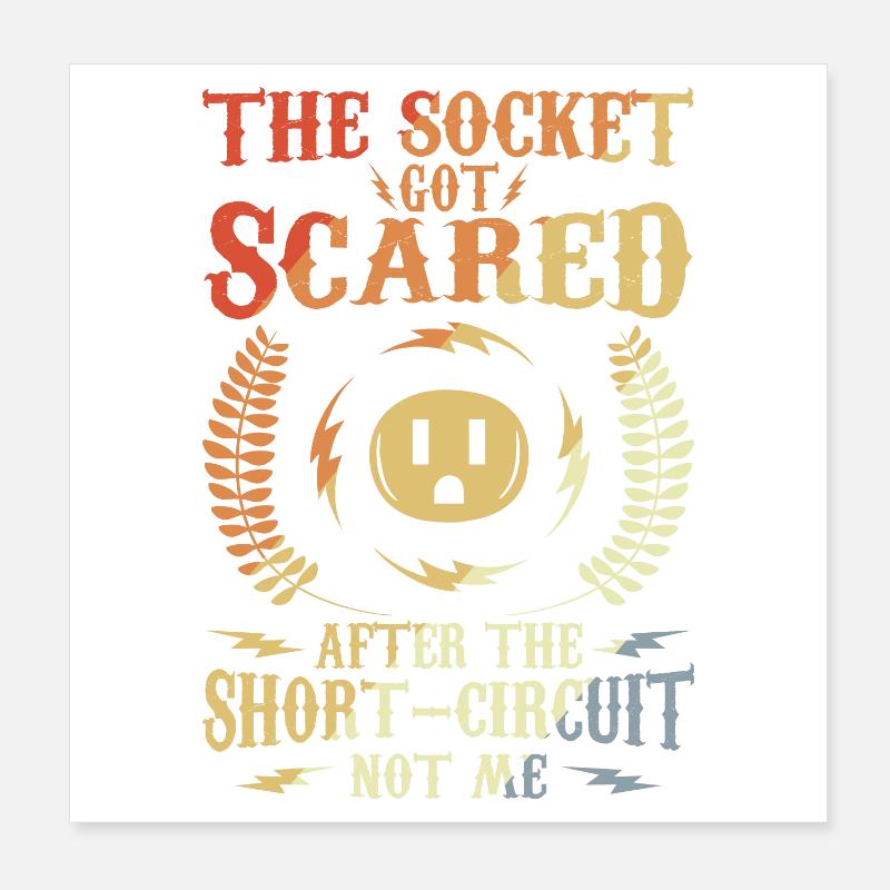 Elektronikerwitz Poster 20 x 20 cm