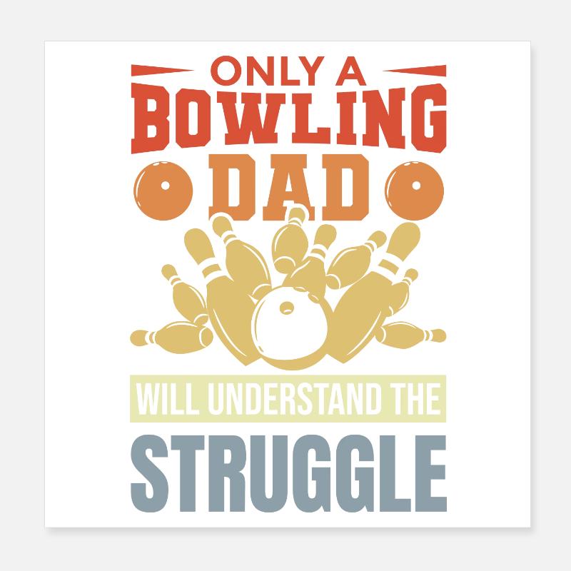 Père de bowling Poster 20 x 20 cm