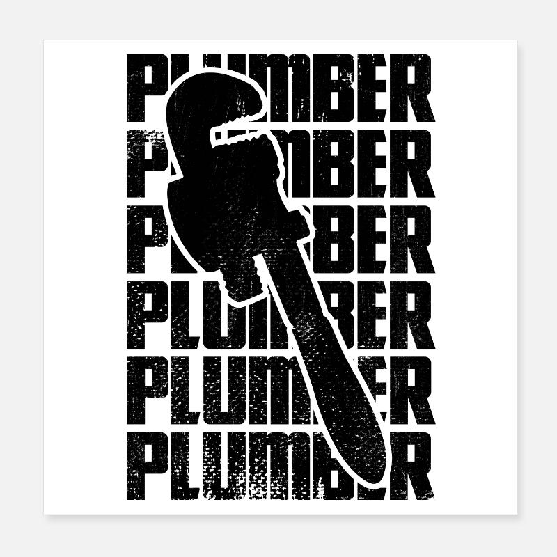 Plombier Poster 20 x 20 cm