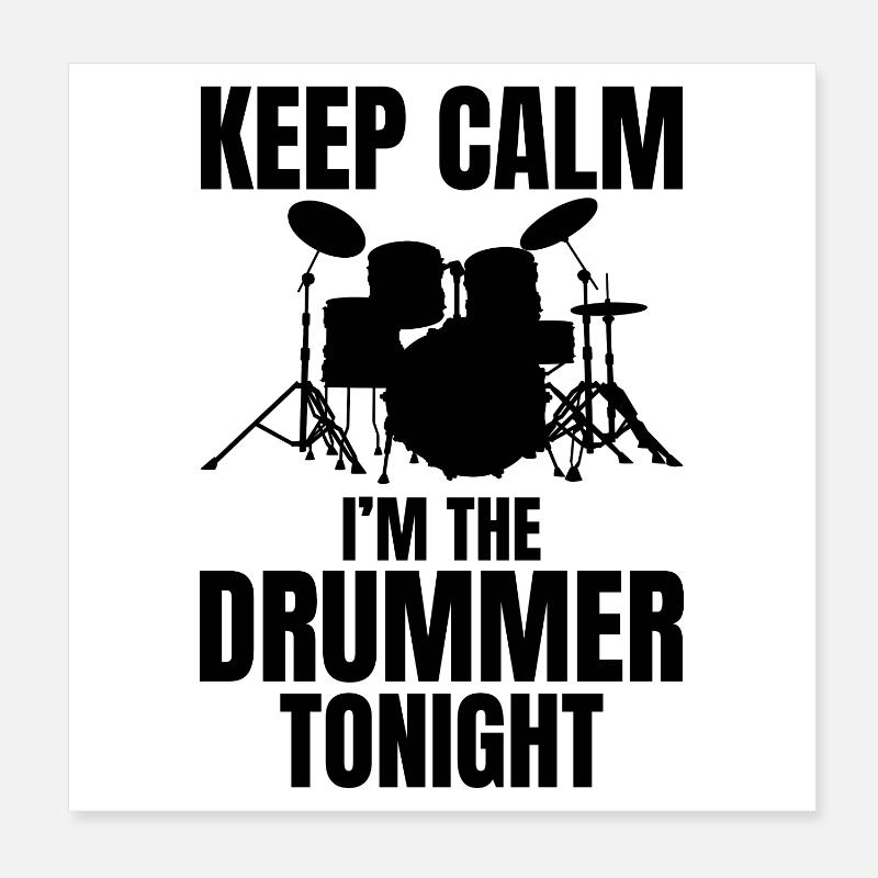 Drummer Quote Poster 8" x 8" (20x20 cm)