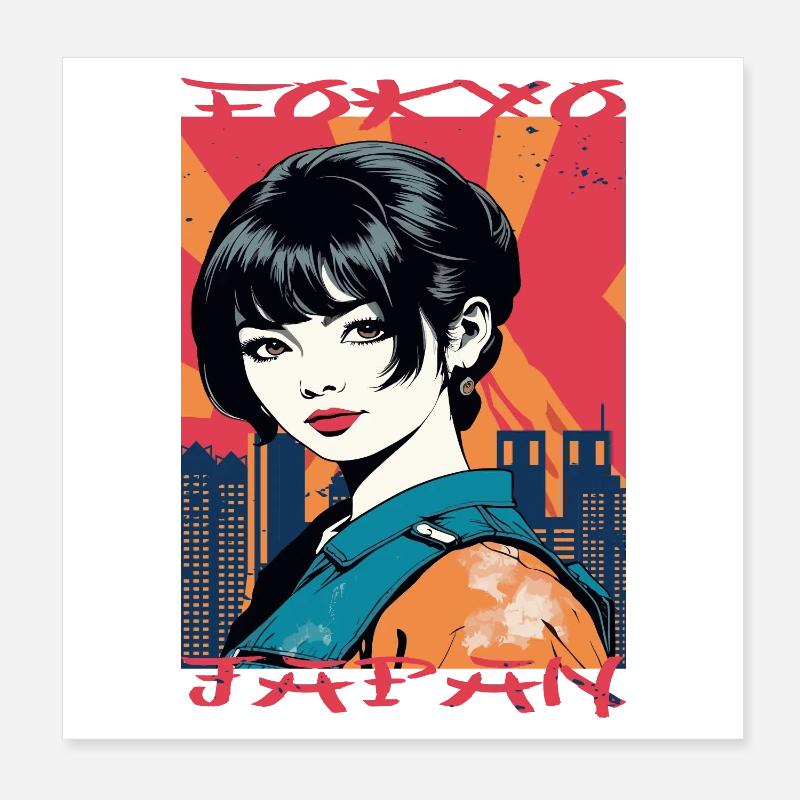 Tokyo, Japon Poster 20 x 20 cm