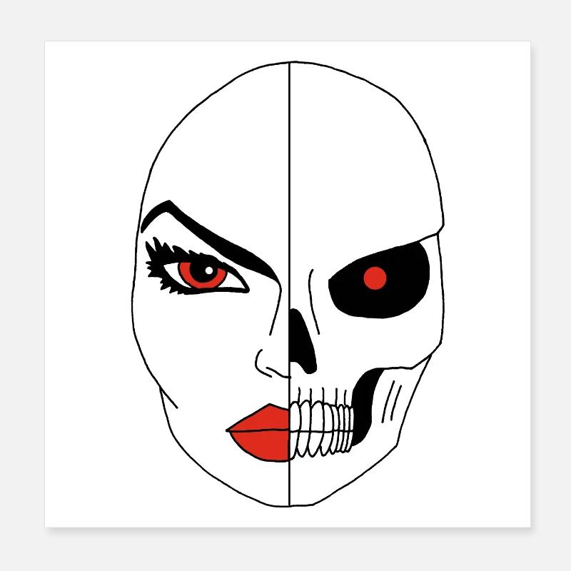 Das Gesicht des Todes Poster 20x20 cm