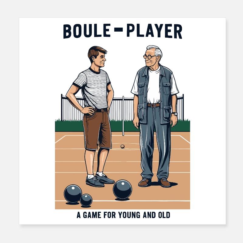 Joueur de boule Poster 20 x 20 cm