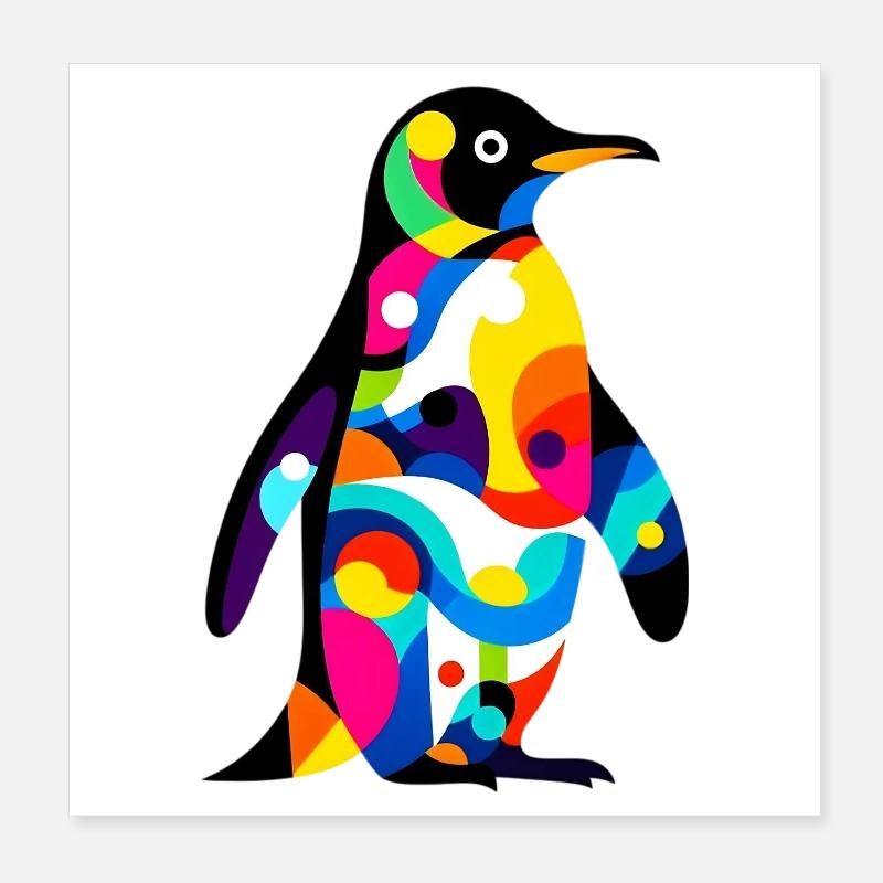 Pingouin Poster 20 x 20 cm