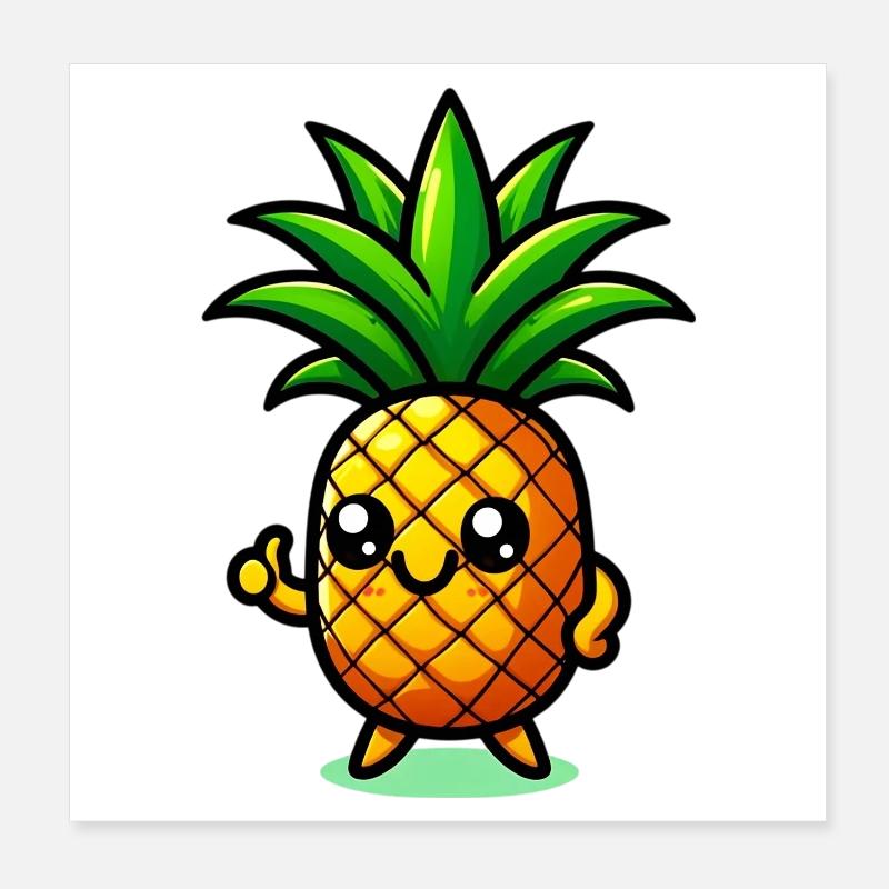 Ananas Poster 20x20 cm