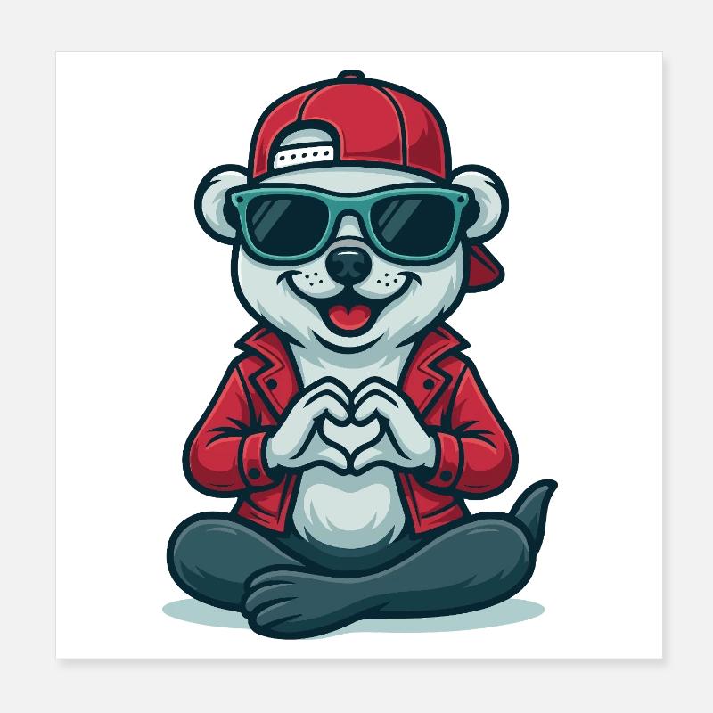 Fresco bacio costiero Poster 20x20 cm