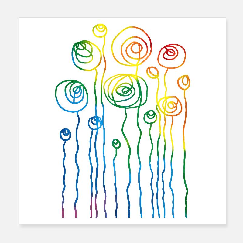 Fleur Poster 20 x 20 cm