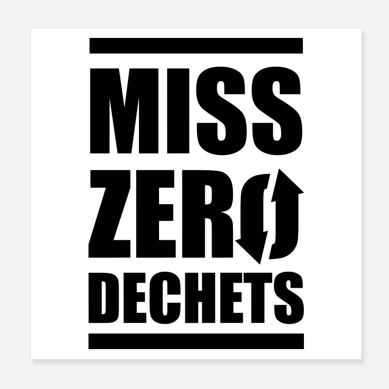 Miss Zero Dechet Poster 20 x 20 cm