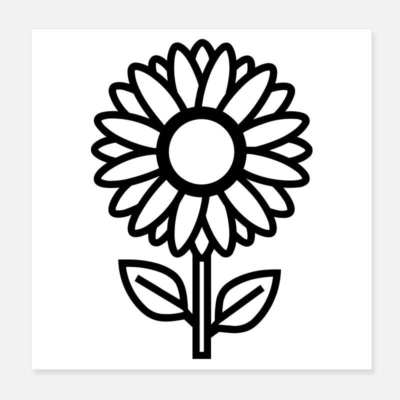 Sonnenblume Poster 20x20 cm