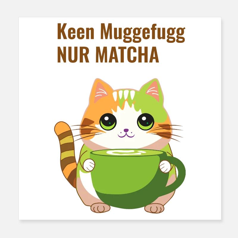 Keen Muggefugg - Matcha Only Poster 8" x 8" (20x20 cm)