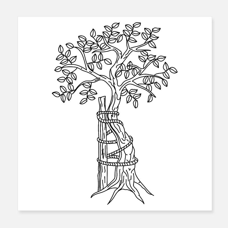 Arbre d’Andry – noir Poster 20 x 20 cm
