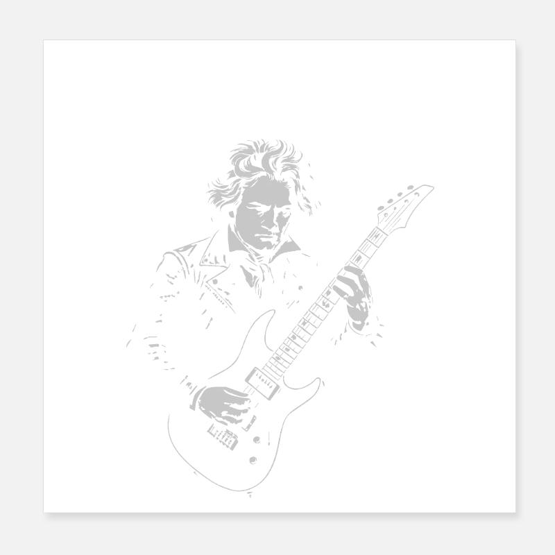 Beethoven Guitar Hero Poster 20 x 20 cm
