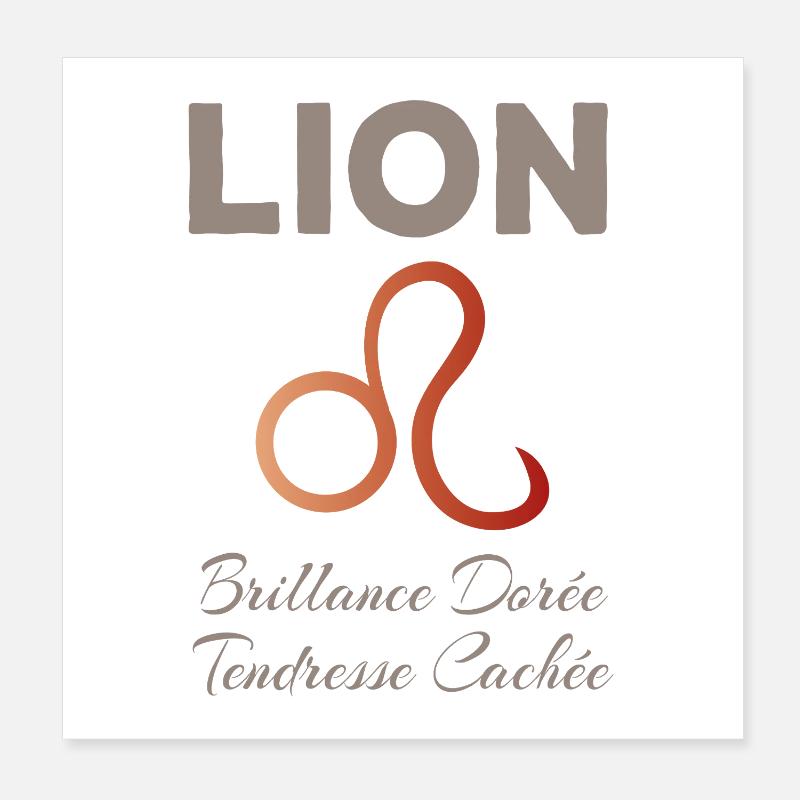 Lion Poster 20 x 20 cm