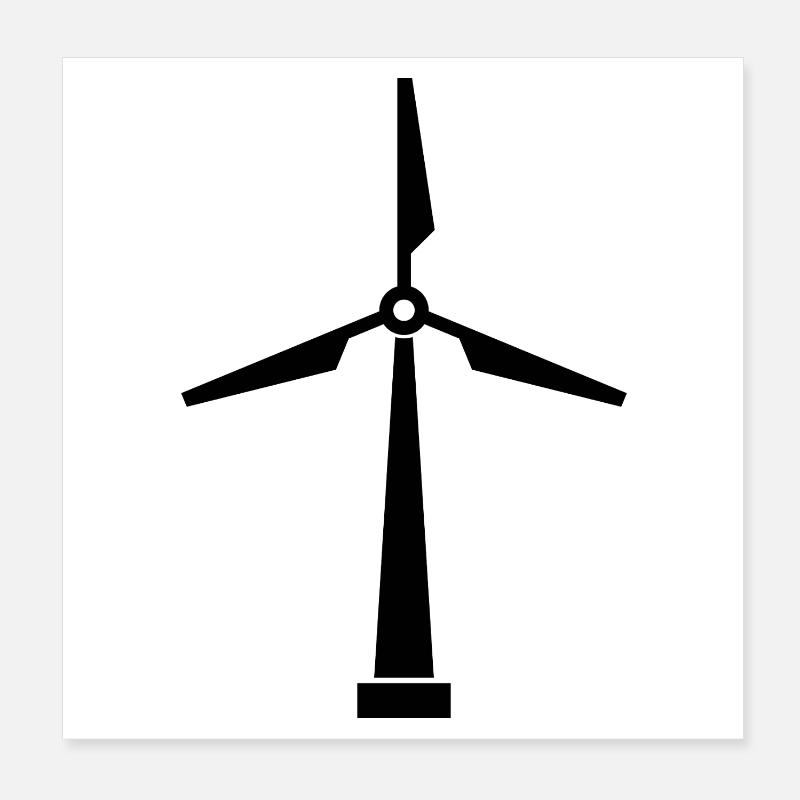 Wind turbine Poster 8" x 8" (20x20 cm)
