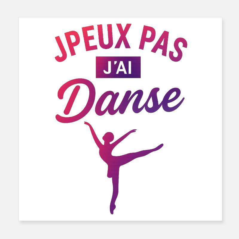 I Can't I Danced — Deliciously Pop Poster 20x20 cm