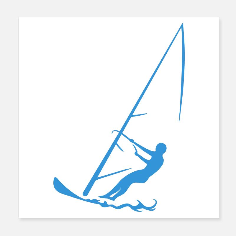 Surfeur Poster 20 x 20 cm