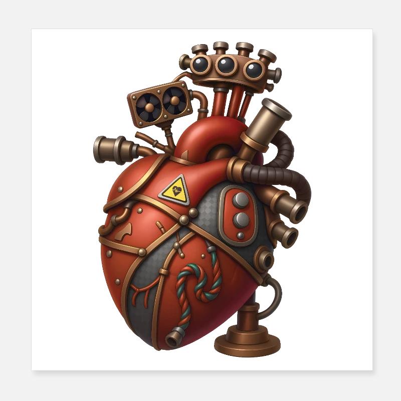 ARTIFICIAL HEART - steam punk'n'roll Poster 20 x 20 cm