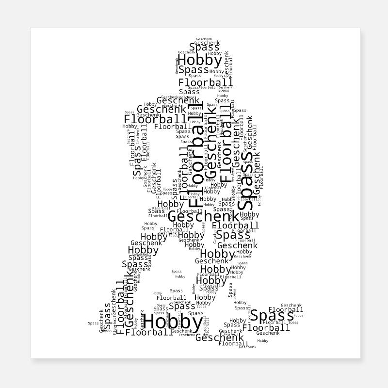 Clear floorball message Poster 8" x 8" (20x20 cm)