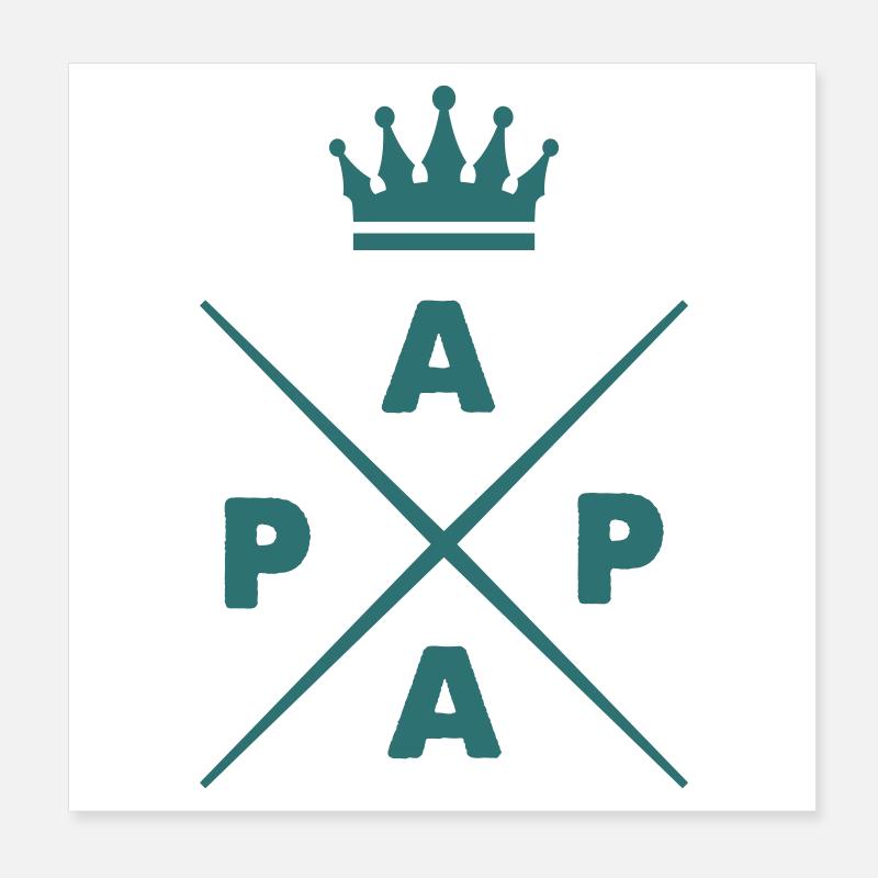 King Papa  Poster 20x20 cm