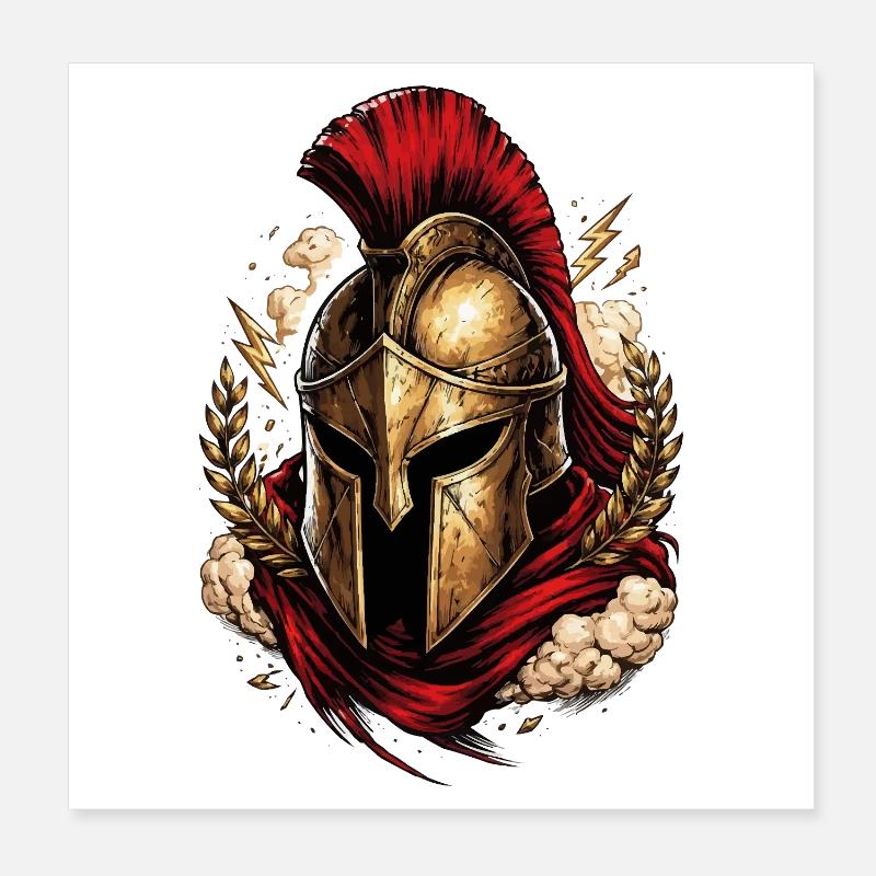 Sparta Krieger Poster 20x20 cm