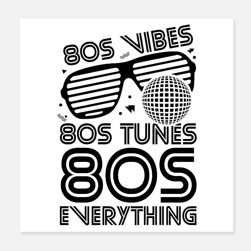 80er Witz Poster 20x20 cm