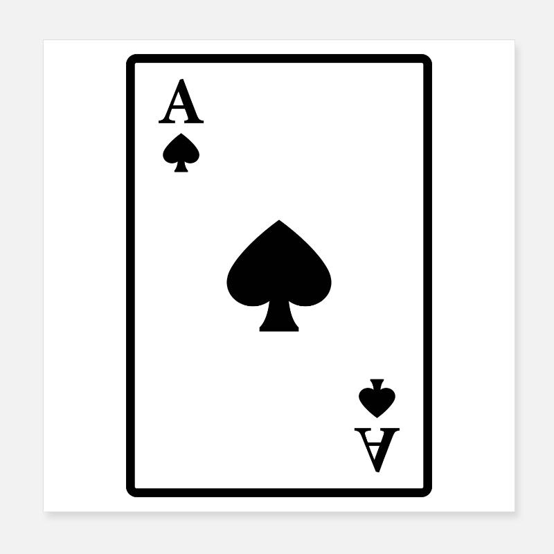 Pik-Ass Poster 20x20 cm