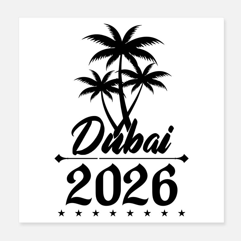 Dubaï 2026 Poster 20 x 20 cm