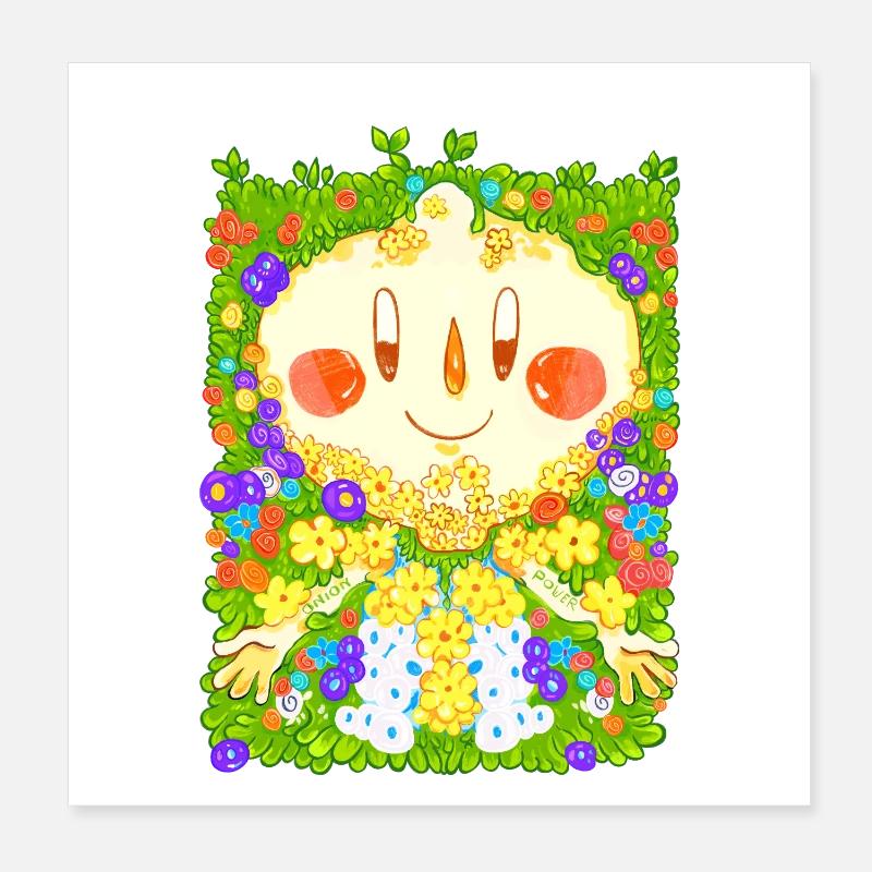 Parterre de fleurs Poster 20 x 20 cm