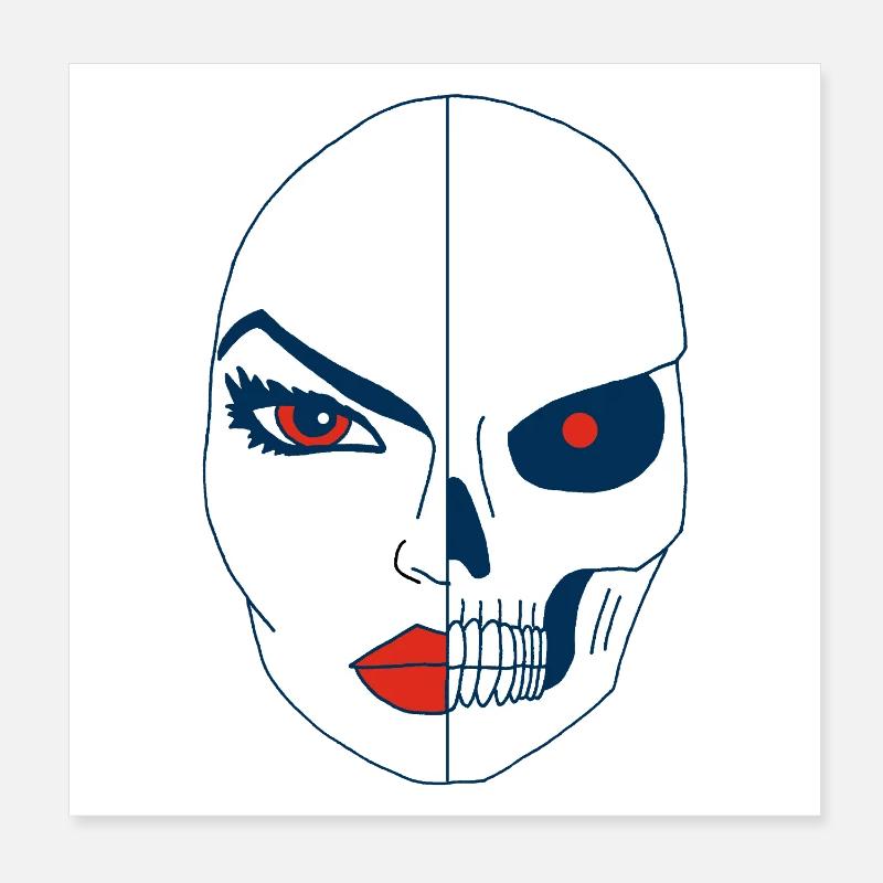 Death and its face Poster 8" x 8" (20x20 cm)