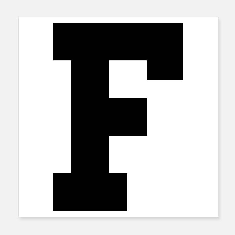 F Poster 20x20 cm