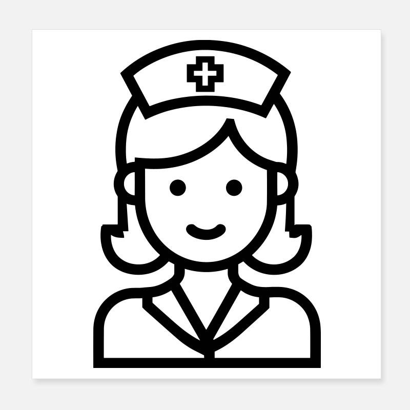 nurse Poster 8" x 8" (20x20 cm)