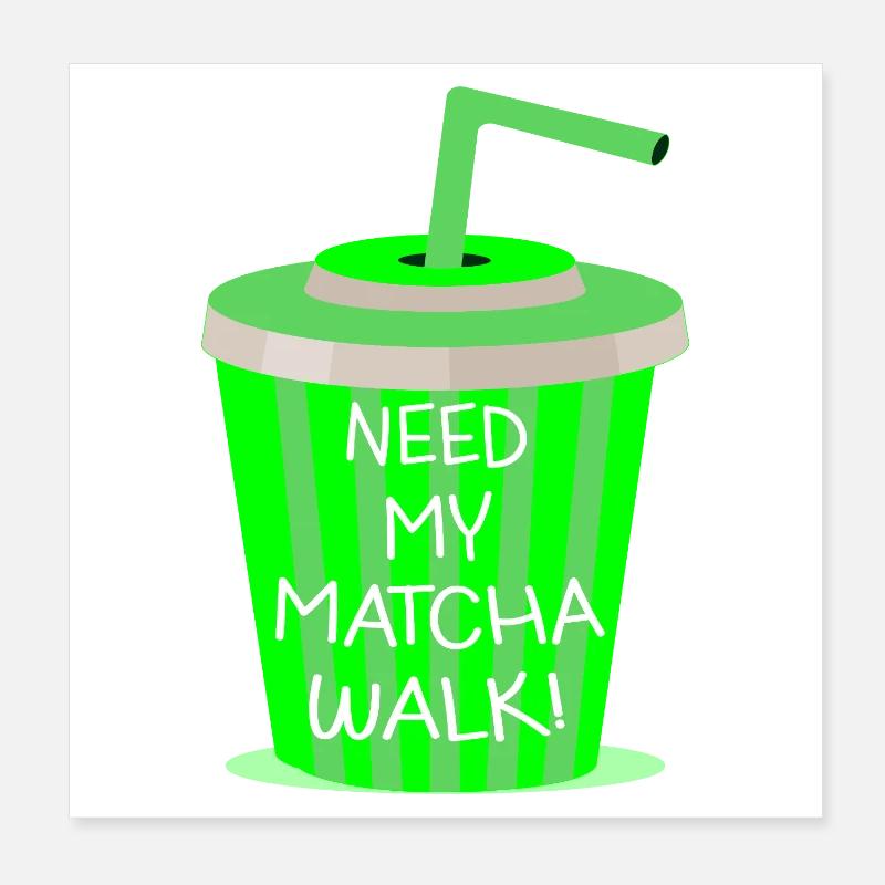 Matcha Walk Poster 20 x 20 cm