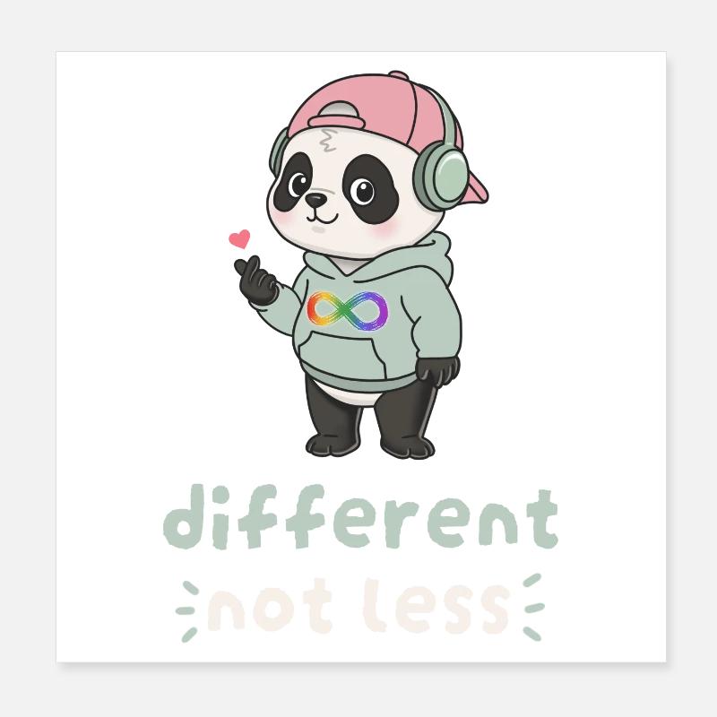 Différent, pas moins panda Poster 20 x 20 cm