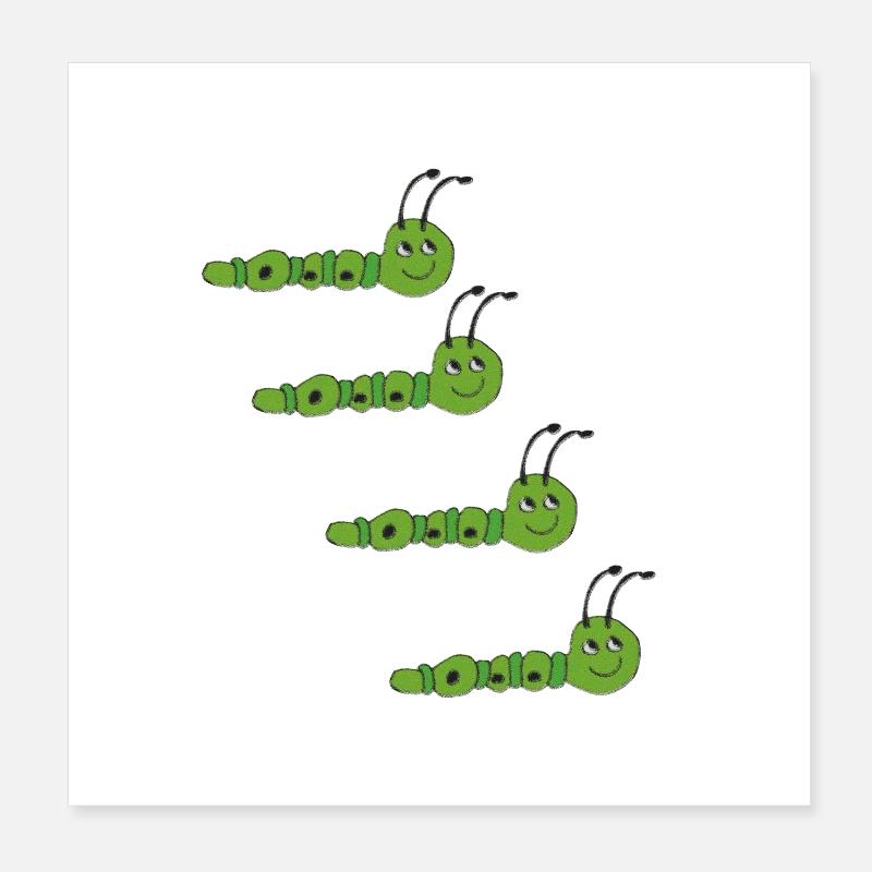 La race des chenilles est drôle Poster 20 x 20 cm