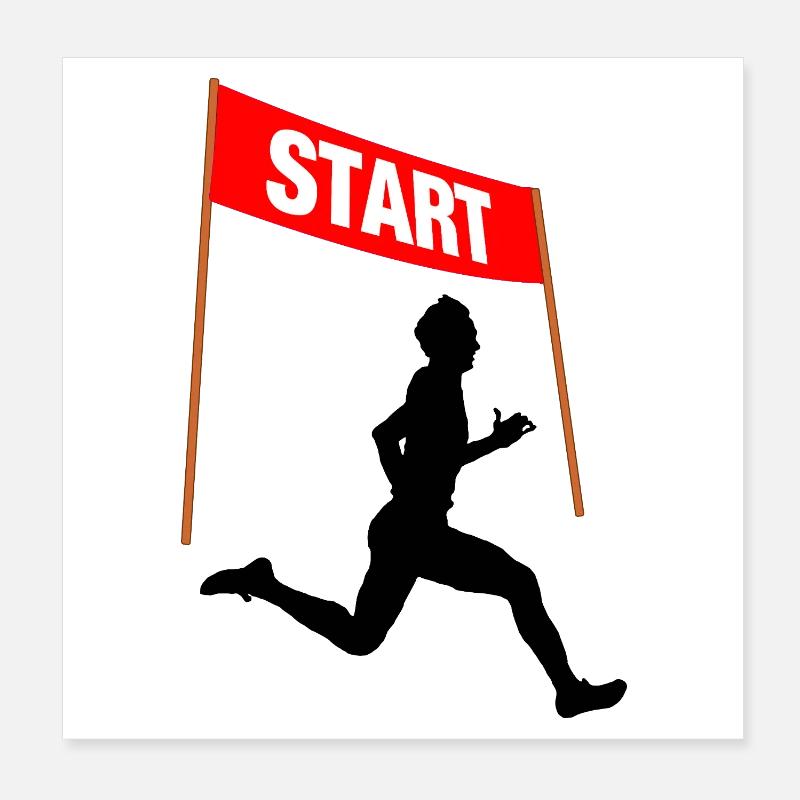 Runner Start – Race Day Poster 8" x 8" (20x20 cm)