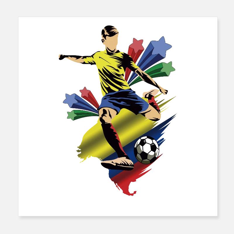 Colombie - Colombie - Drapeaux Poster 20 x 20 cm