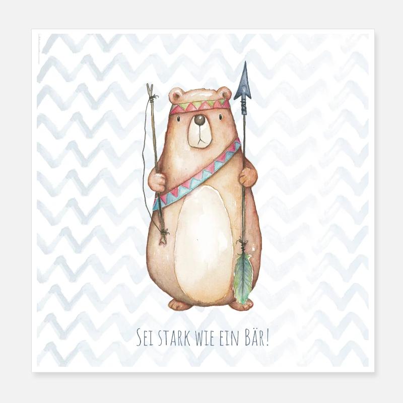Bär Poster Poster 20x20 cm