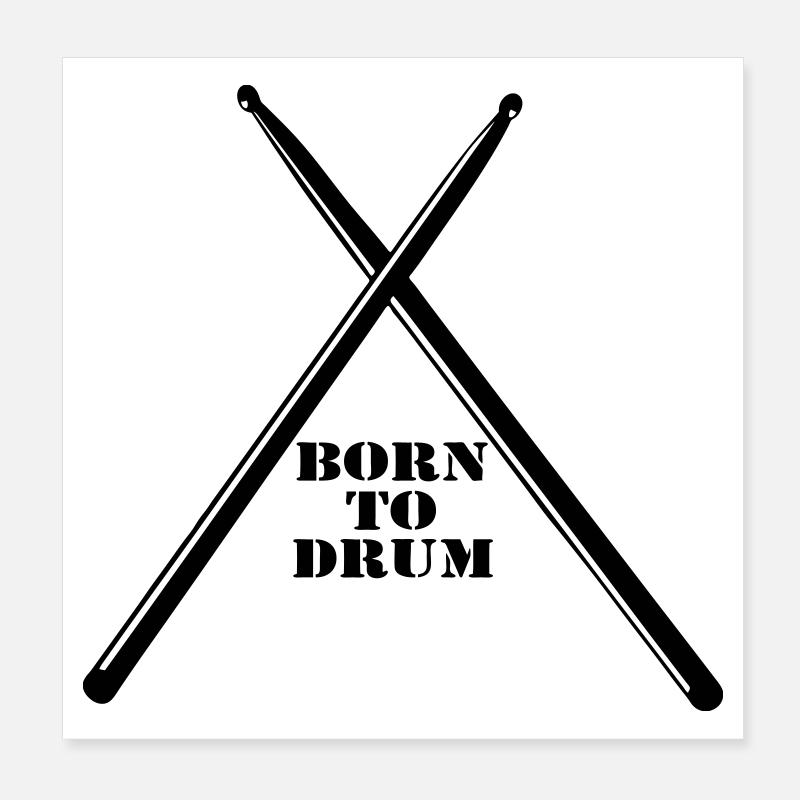 Trommler,Drummer,Schlagzeug,Born to Drum (25) Poster 20x20 cm