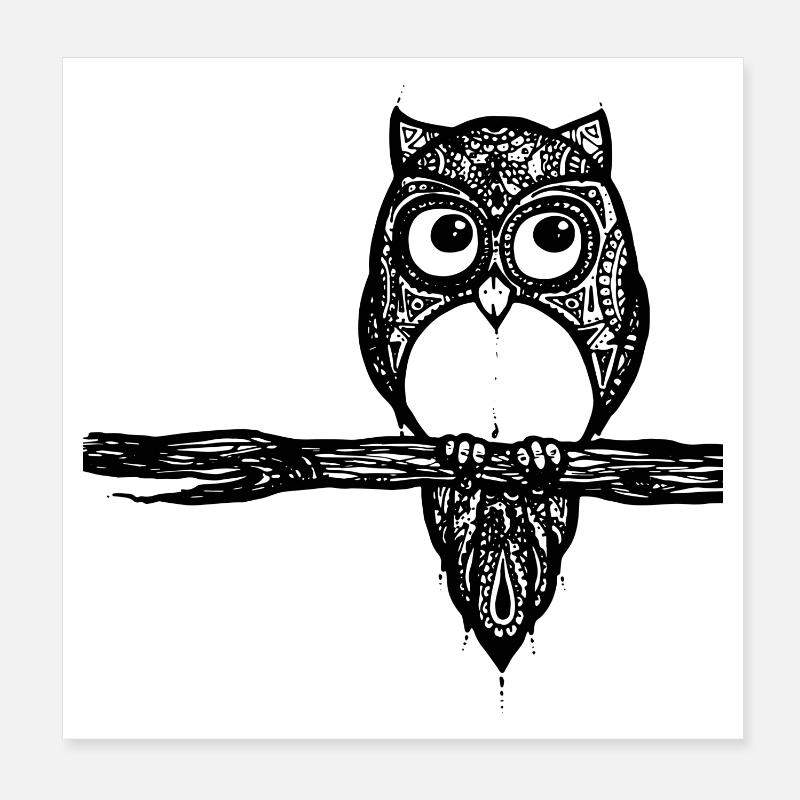 C'est chouette ! Poster 20 x 20 cm