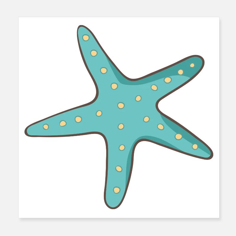 L’étoile de mer Poster 20 x 20 cm