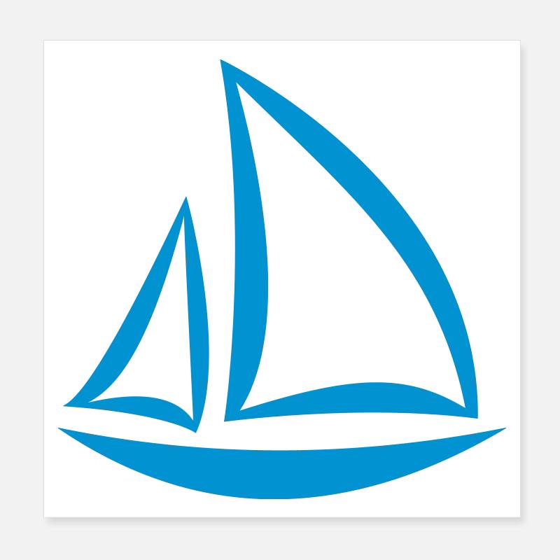 Segelboot Poster 20x20 cm