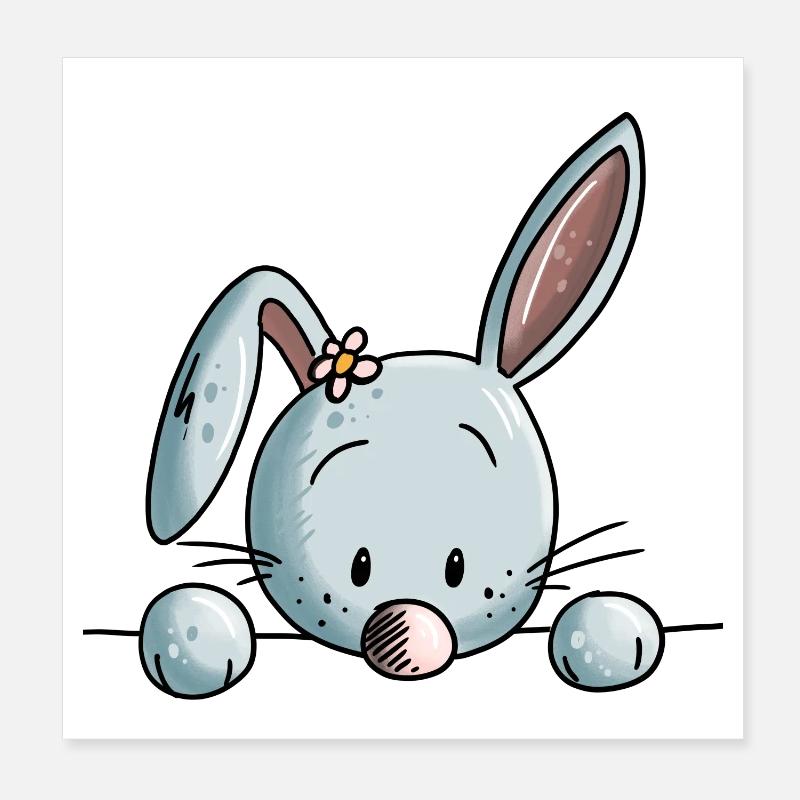 petit lapin doux - Lapin - Lapin - BD Poster 20 x 20 cm