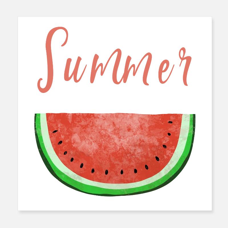 Summertime Melon d'eau - Melon - été Poster 20 x 20 cm
