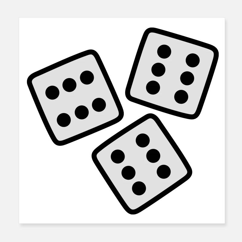 Dice - 18 ans Anniversaire Poster 20 x 20 cm