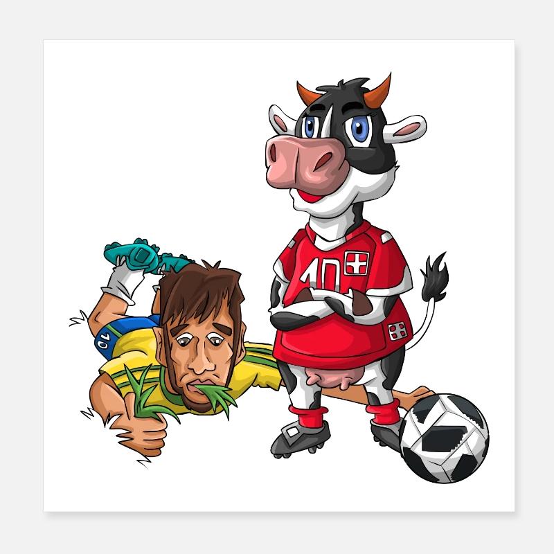 Brésil Suisse Poster 20 x 20 cm