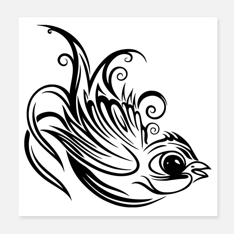Swallow, spring, spring messenger Poster 8" x 8" (20x20 cm)