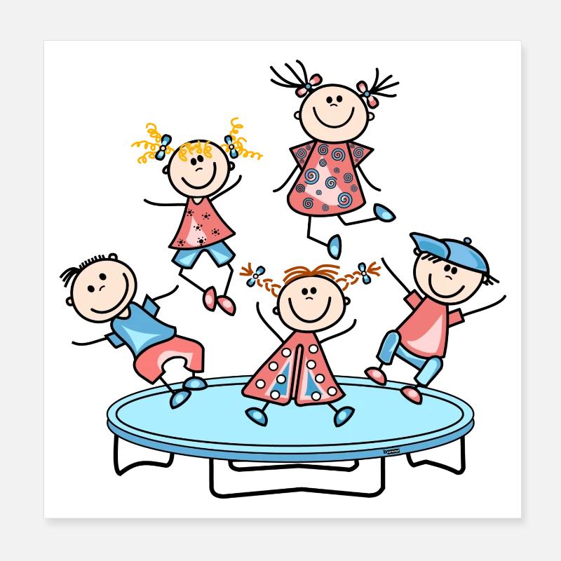 Trampolin Poster 20x20 cm
