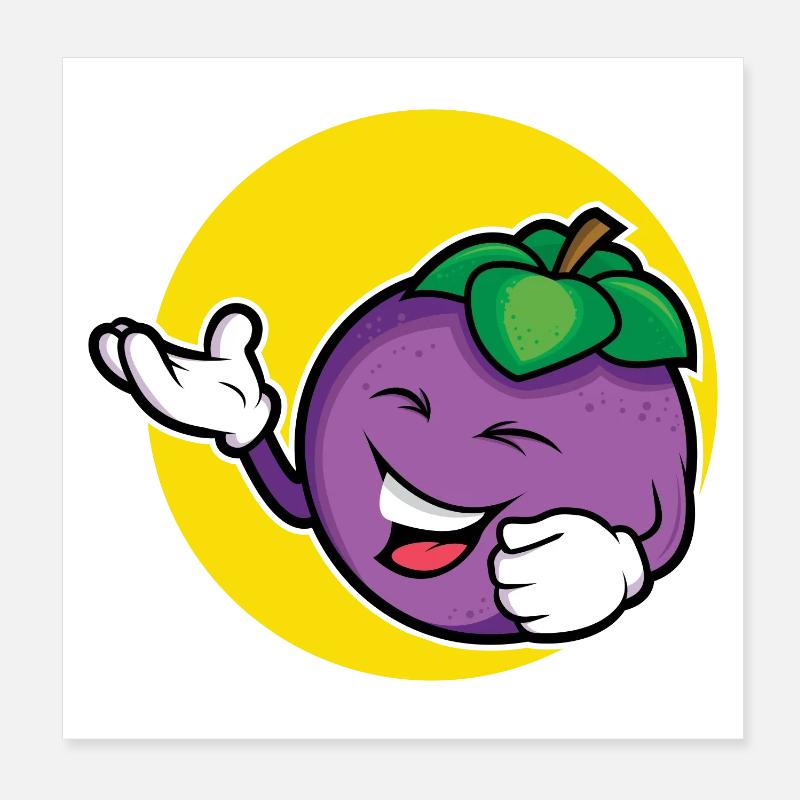 Plum design Poster 8" x 8" (20x20 cm)