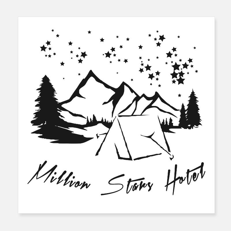 Million Stars Hotel Poster 8" x 8" (20x20 cm)