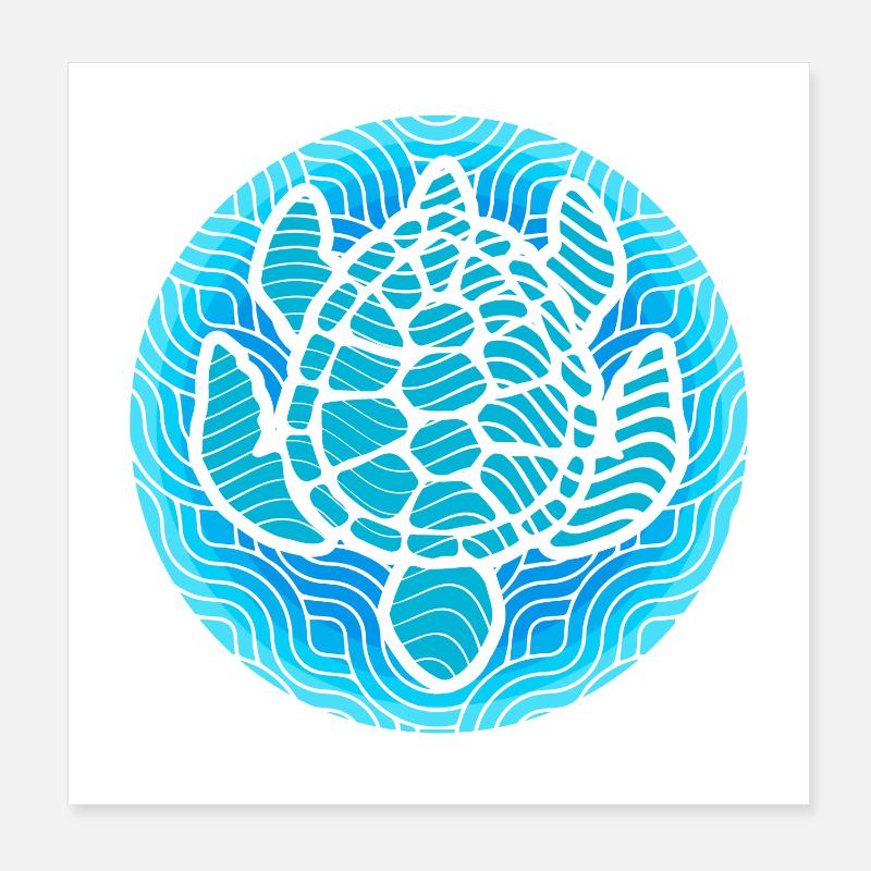 Schildkröte Poster 20x20 cm